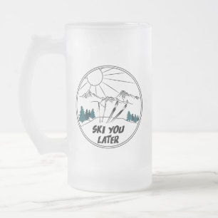 Ski You Later Funny Ski Pun Frostat Ölglas