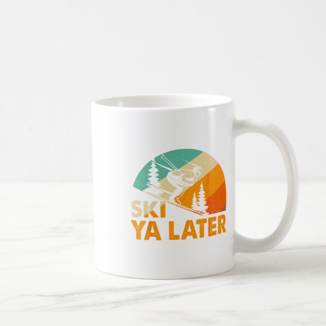 Ski You Later Winter Holiday Skiing Ski Driver Fun Kaffemugg (Höger)