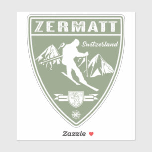 Ski Zermatt Schweiz Klistermärken