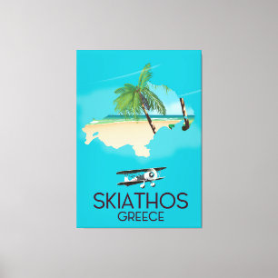 Skiathos Greece-reseaffisch Canvastryck