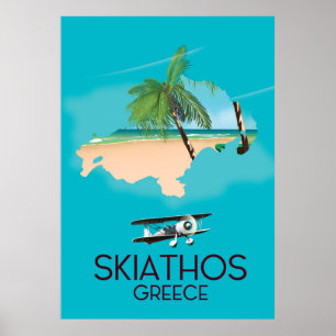 Skiathos Greece-reseaffisch Poster