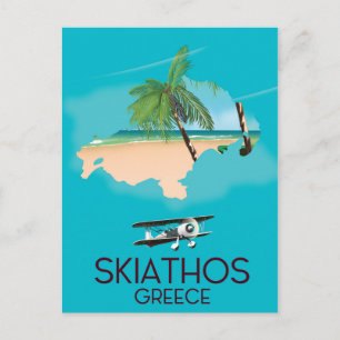 Skiathos Grekland resaffisch Vykort