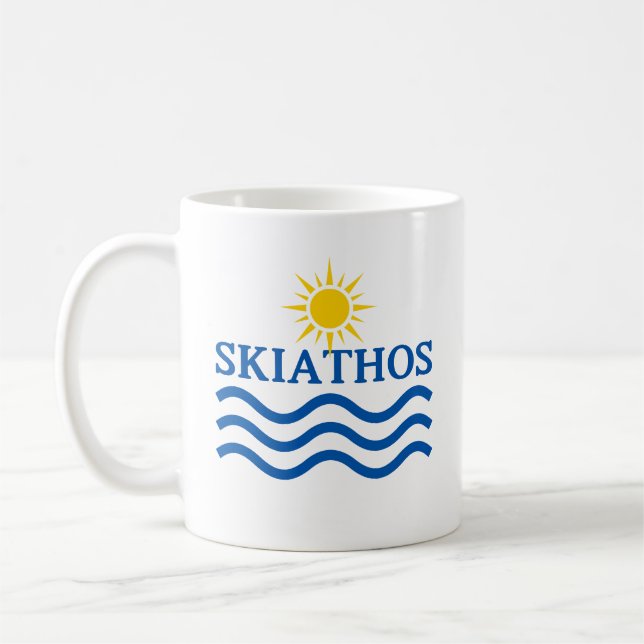 SKIATHOS Grekland, Sol Vågar Kaffemugg (Vänster)