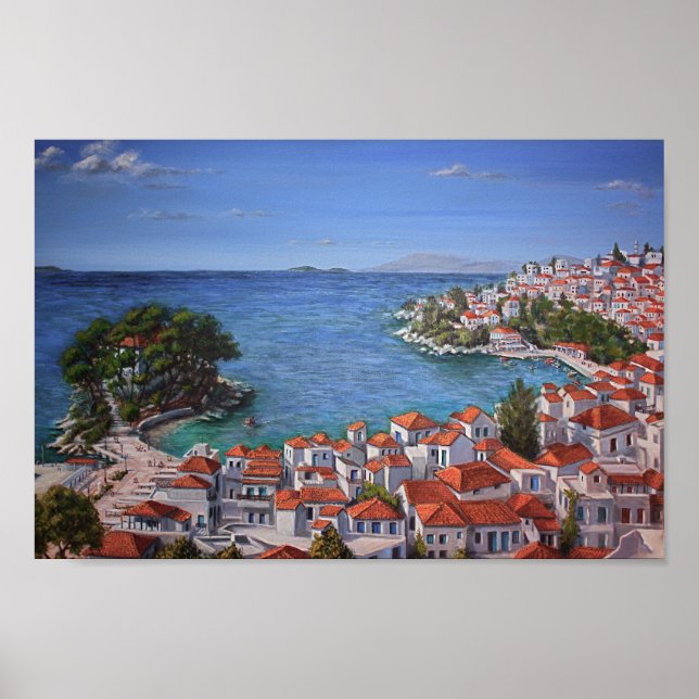 Skiathos Harbour 1(light) Poster (Framsidan)