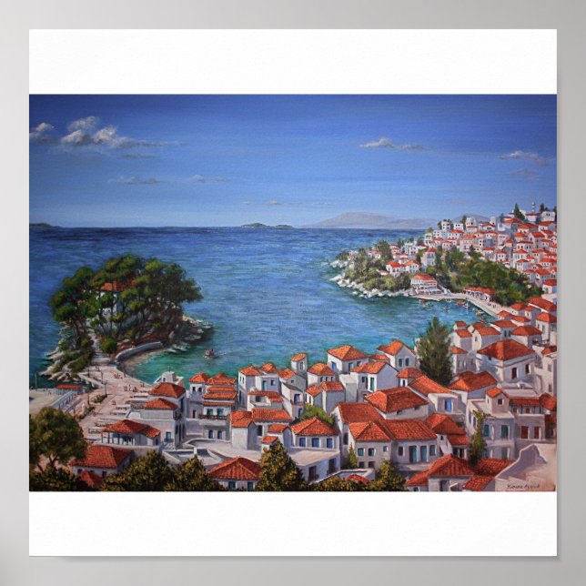 Skiathos Harbour 1(light) Poster (Framsidan)