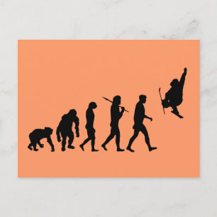 Skibarding Evolution of skiboard trick ski Gift Vykort