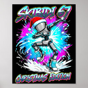 Skibidi 67 julutgåva Dans Poster
