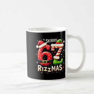Skibidi 67 Rizzmas jul meme rolig tomte jultomte Kaffemugg