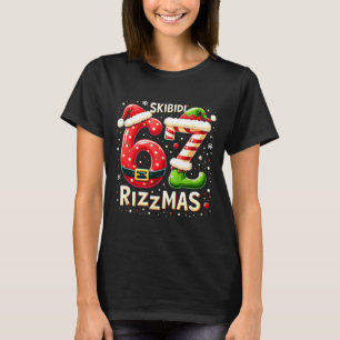 Skibidi 67 Rizzmas jul meme rolig tomte jultomte T Shirt