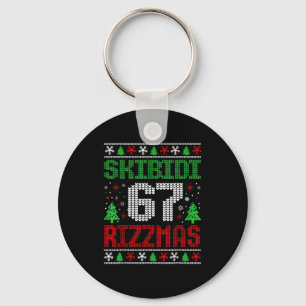 Skibidi 67 Rizzmas Roliga Sex Sju Meme Jul Nyckelring