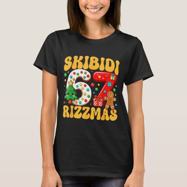 Skibidi 67 Rizzmas Six Seven Meme Christmas Boys G T Shirt (Framsida)