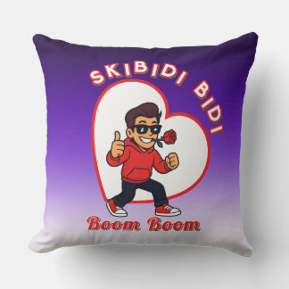 Skibidi Bidi Boom Boom Valentine Meme - Cartoon Kudde