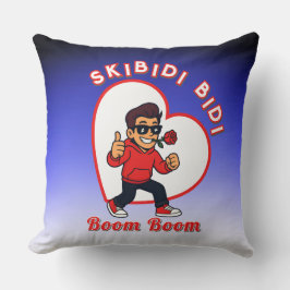Skibidi Bidi Boom Boom Valentine Meme - Cartoon Kudde