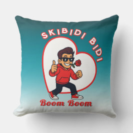 Skibidi Bidi Boom Boom Valentine Meme - Cartoon Kudde