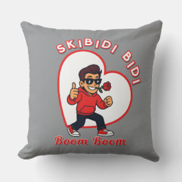 Skibidi Bidi Boom Boom Valentine Meme - Cartoon Kudde