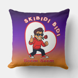 Skibidi Bidi Boom Boom Valentine Meme - Cartoon Kudde