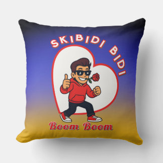 Skibidi Bidi Boom Boom Valentine Meme - Cartoon Kudde