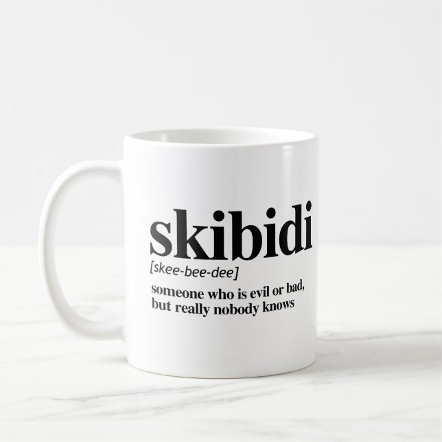 Skibidi Definition Kaffemugg (Vänster)
