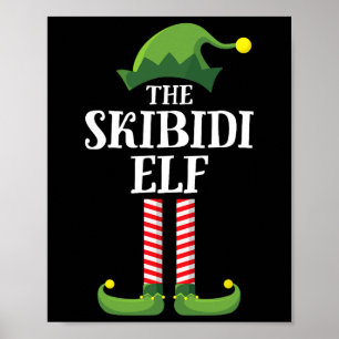 Skibidi Elf Tröja Matchande Familjegrupp Rolig Chr Poster