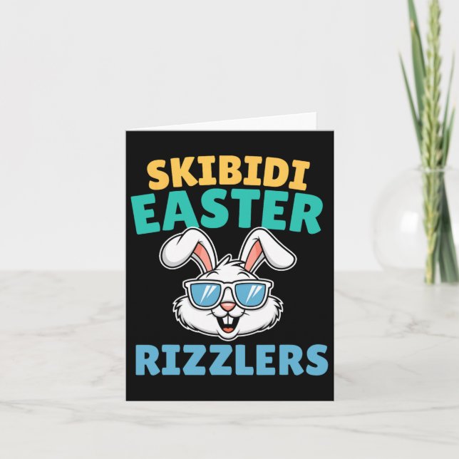 Skibidi Påsk - Funny Påsk Rizzler Gen Alpha Kort (Framsida)