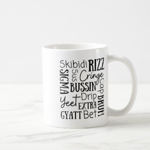 Skibidi Rizz Roliga Barn Rizz Bussin Gen Z Jul Kaffemugg
