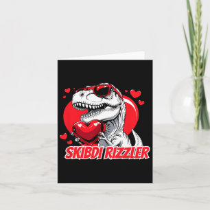 Skibidi Rizzler Trex Alla hjärtans dag Meme Roliga Kort