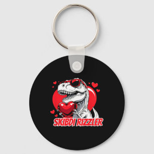 Skibidi Rizzler Trex Alla hjärtans dag Meme Roliga Nyckelring