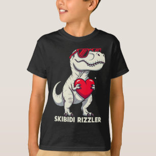 Skibidi Rizzler Trex Alla hjärtans dag Meme Roliga T Shirt