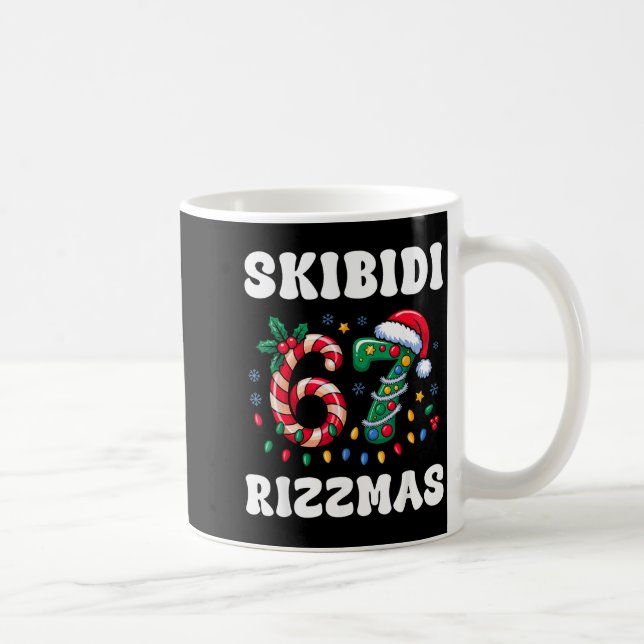 Skibidi Rizzmas 67 Christmas Six Seven Xmas Funny  Kaffemugg (Höger)