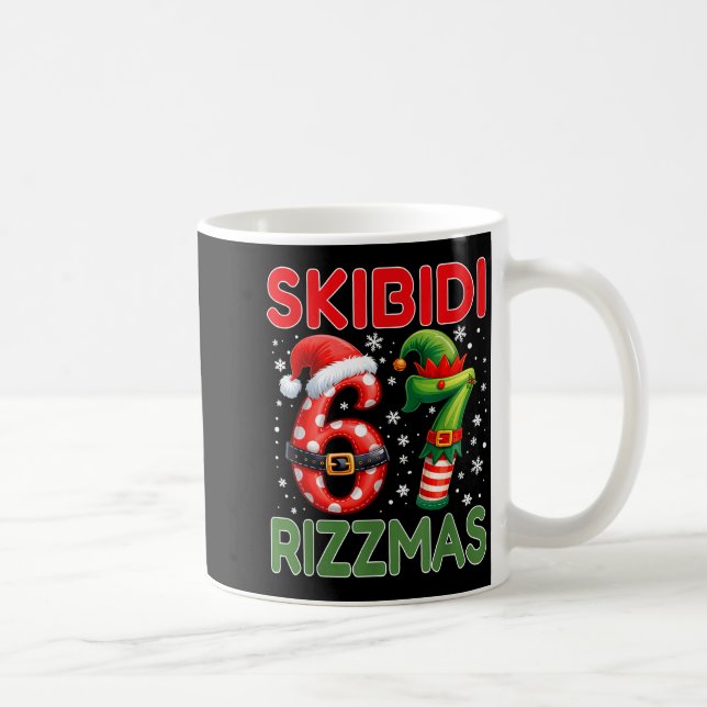 Skibidi Rizzmas 67 Christmas Six Seven Xmas Funny  Kaffemugg (Höger)