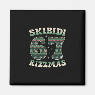 Skibidi Rizzmas 67 Six Seven Meme Fula Jul F Magnet