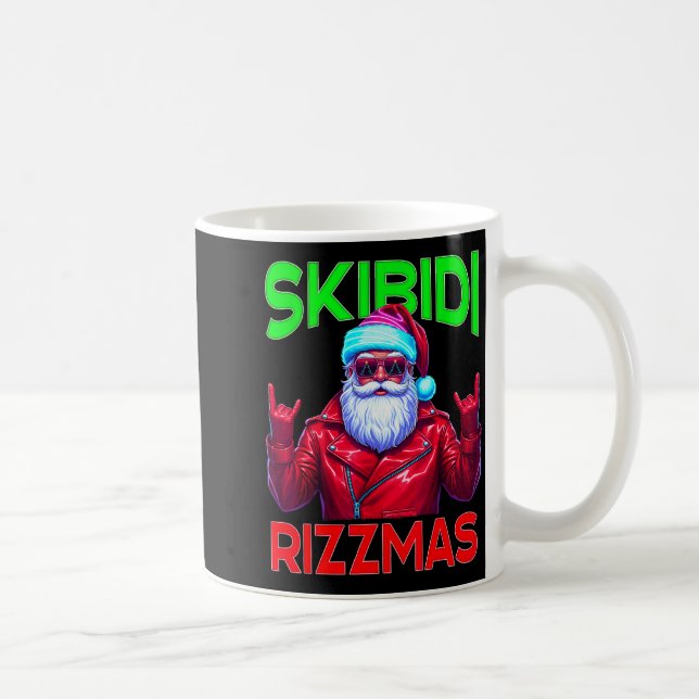 Skibidi Rizzmas Christmas Rizz Santa Claus Charism Kaffemugg (Höger)