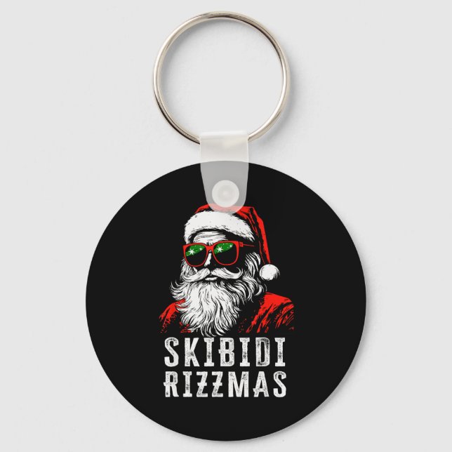 Skibidi Rizzmas Christmas Rizz Santa Claus Charism Nyckelring (Framsida)