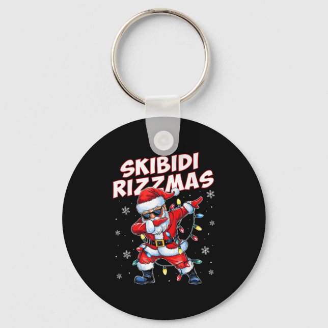 Skibidi Rizzmas Christmas Rizz Santa Claus Charism Nyckelring (Framsida)