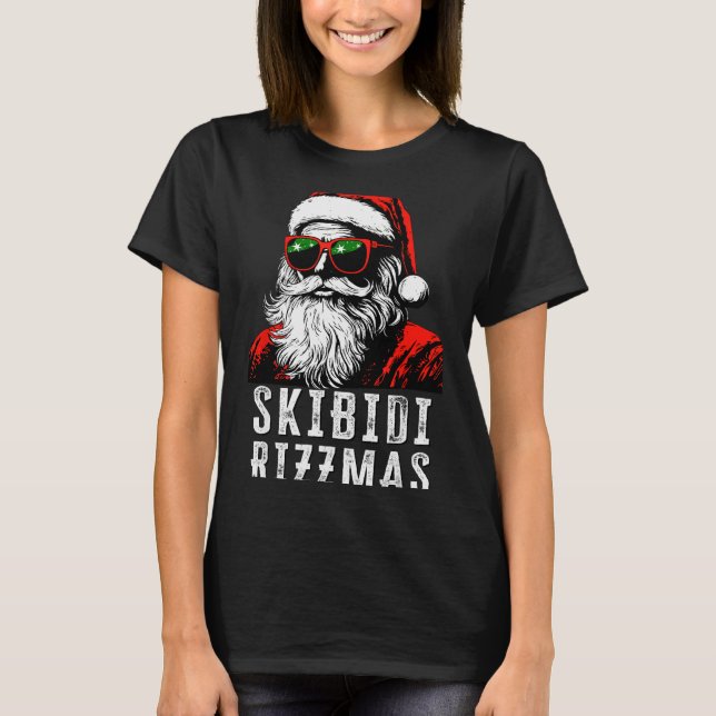 Skibidi Rizzmas Christmas Rizz Santa Claus Charism T Shirt (Framsida)