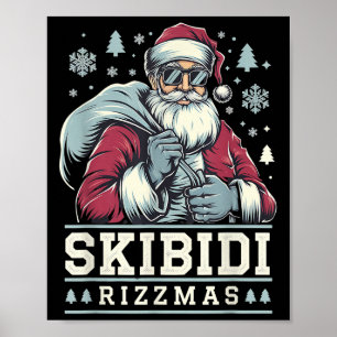 Skibidi Rizzmas Coola Tomte Roliga Jul Rizz Ri Poster
