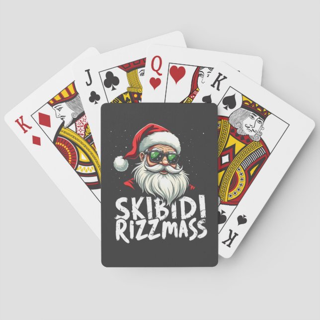Skibidi Rizzmas Funny Gen Alpha Slang jul Casinokort (Baksidan)