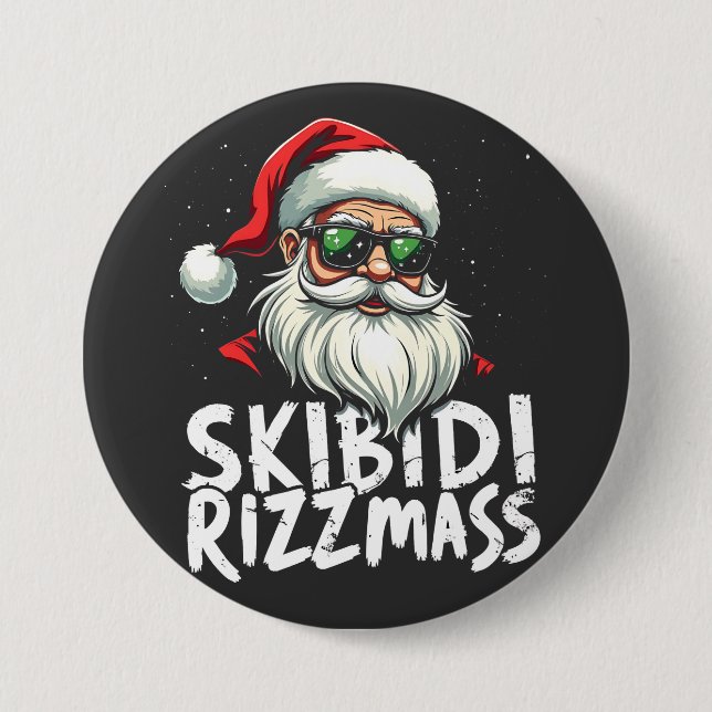 Skibidi Rizzmas Funny Gen Alpha Slang jul Knapp (Framsida)