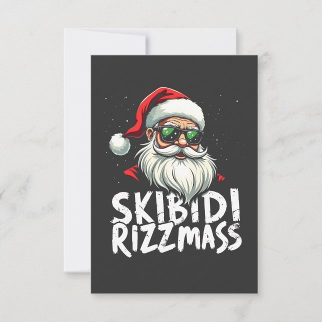 Skibidi Rizzmas Funny Gen Alpha Slang jul Tack Kort (Framsida)