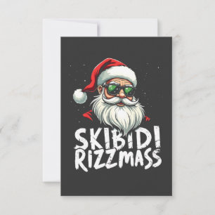 Skibidi Rizzmas Funny Gen Alpha Slang jul Tack Kort