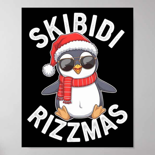 Skibidi Rizzmas Funny julsäsong P Poster (Framsidan)