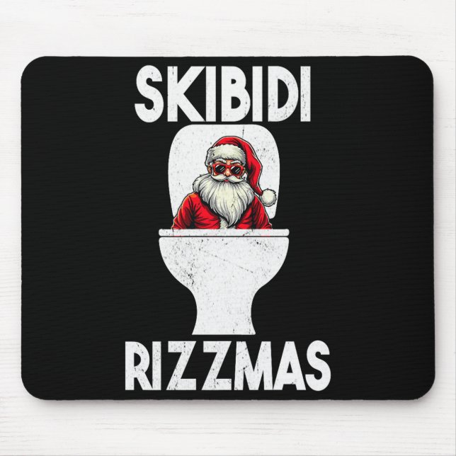 Skibidi Rizzmas Funny Toilet Santa Claus Christmas Musmatta (Framsidan)