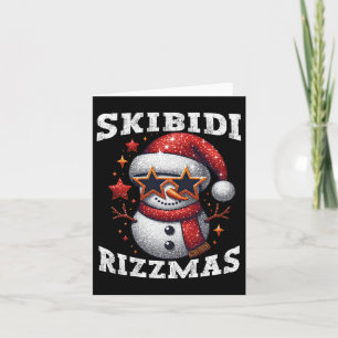 Skibidi Rizzmas Gen Alpha Slang Funny jul Sn Kort