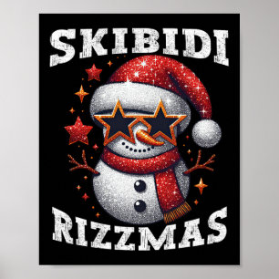 Skibidi Rizzmas Gen Alpha Slang Funny jul Sn Poster