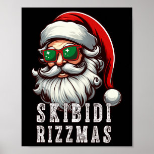 Skibidi Rizzmas jul Jultomten Merry Rizz M Poster