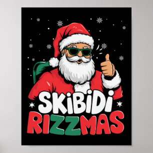 Skibidi Rizzmas jul Jultomten Merry Rizz M Poster