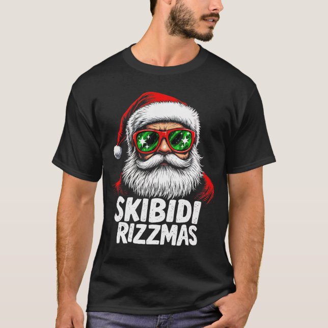 Skibidi Rizzmas jul Rizz Jultomten Charism T Shirt (Framsida)
