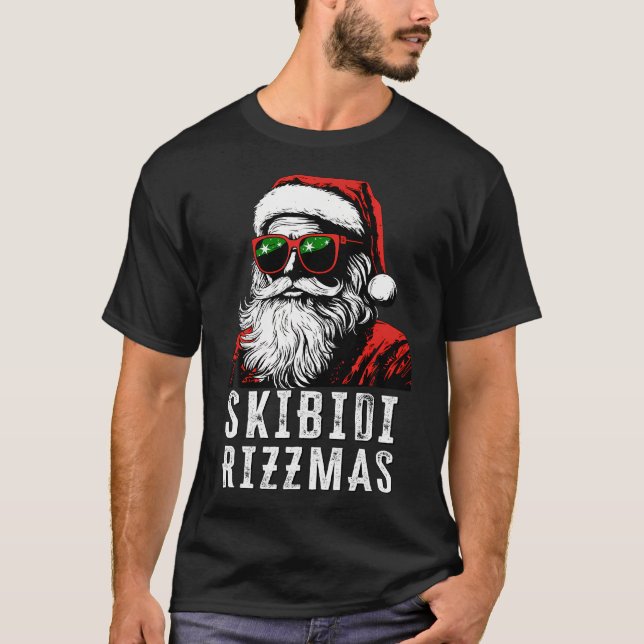 Skibidi Rizzmas jul Rizz Jultomten Charism T Shirt (Framsida)