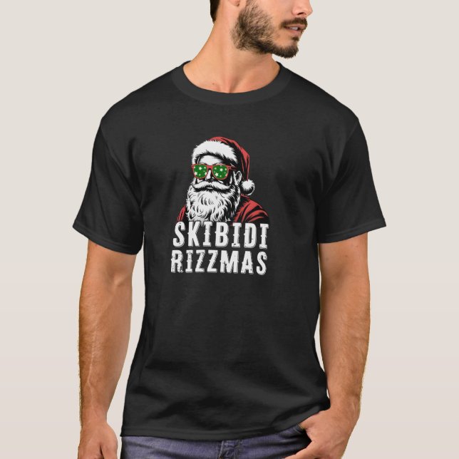 Skibidi Rizzmas jul Rizz Jultomten Charism T Shirt (Framsida)