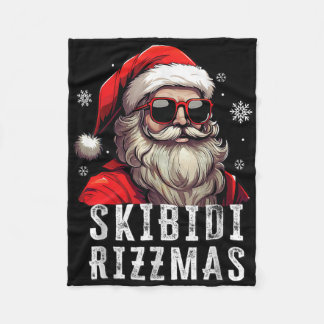 Skibidi Rizzmas jul Rizz jultomten karisma Fleecefilt